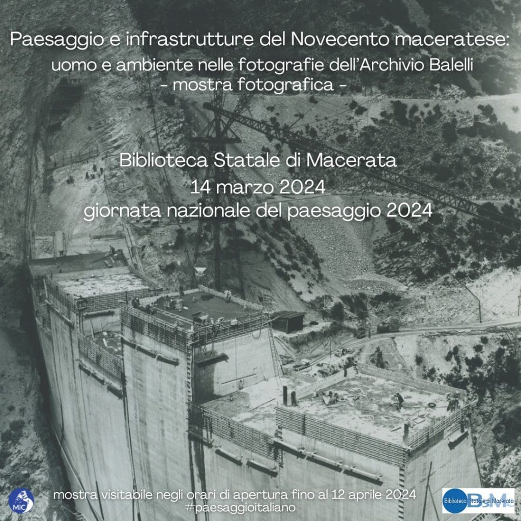 locandina evento paesaggio e infrastrutture nel 900 maceratese
