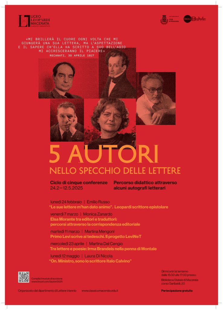 locandina evento ciclo 5 autori