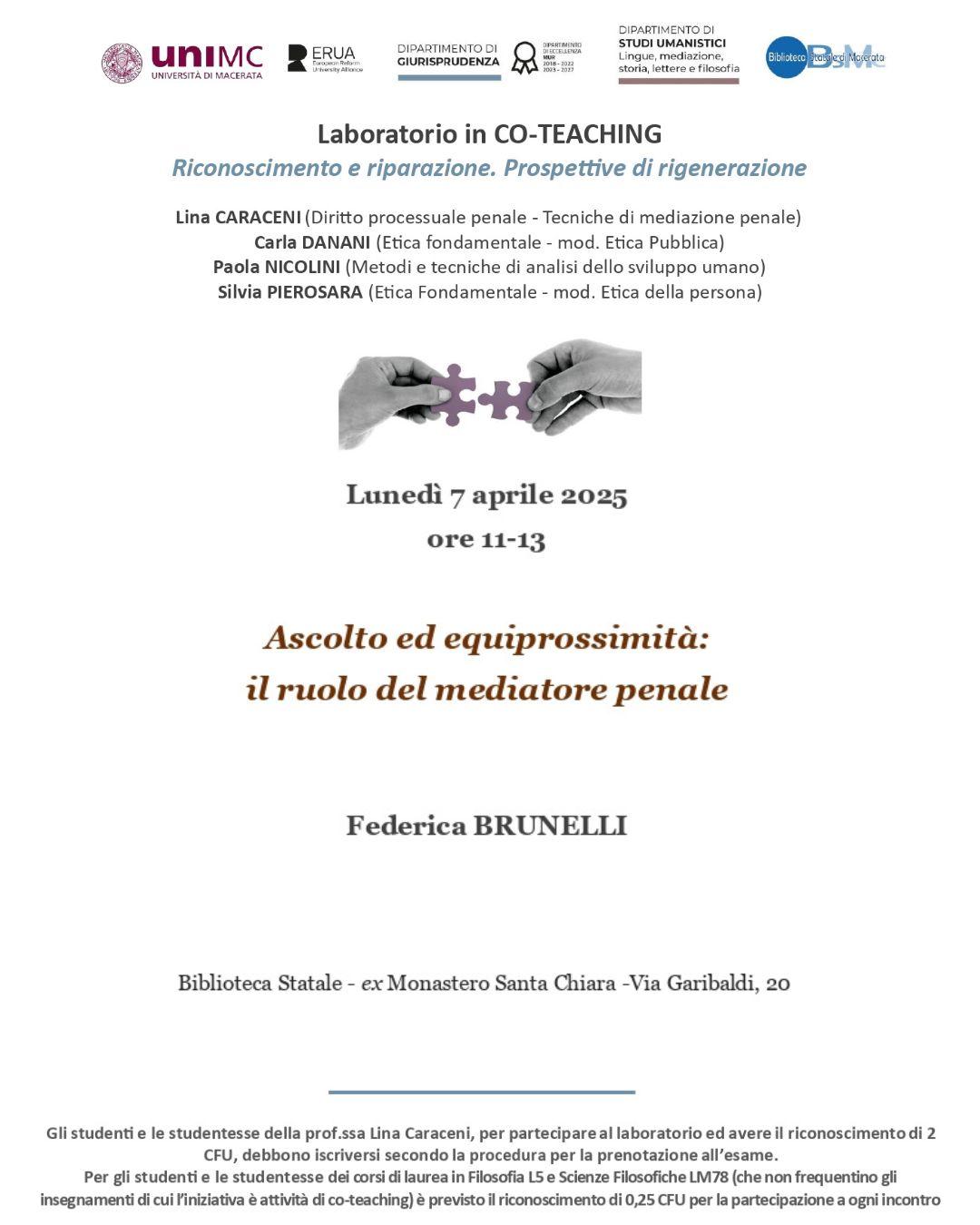 Laboratorio in co-teaching UNIMC