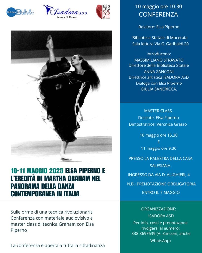 locandina evento elsa piperno danza