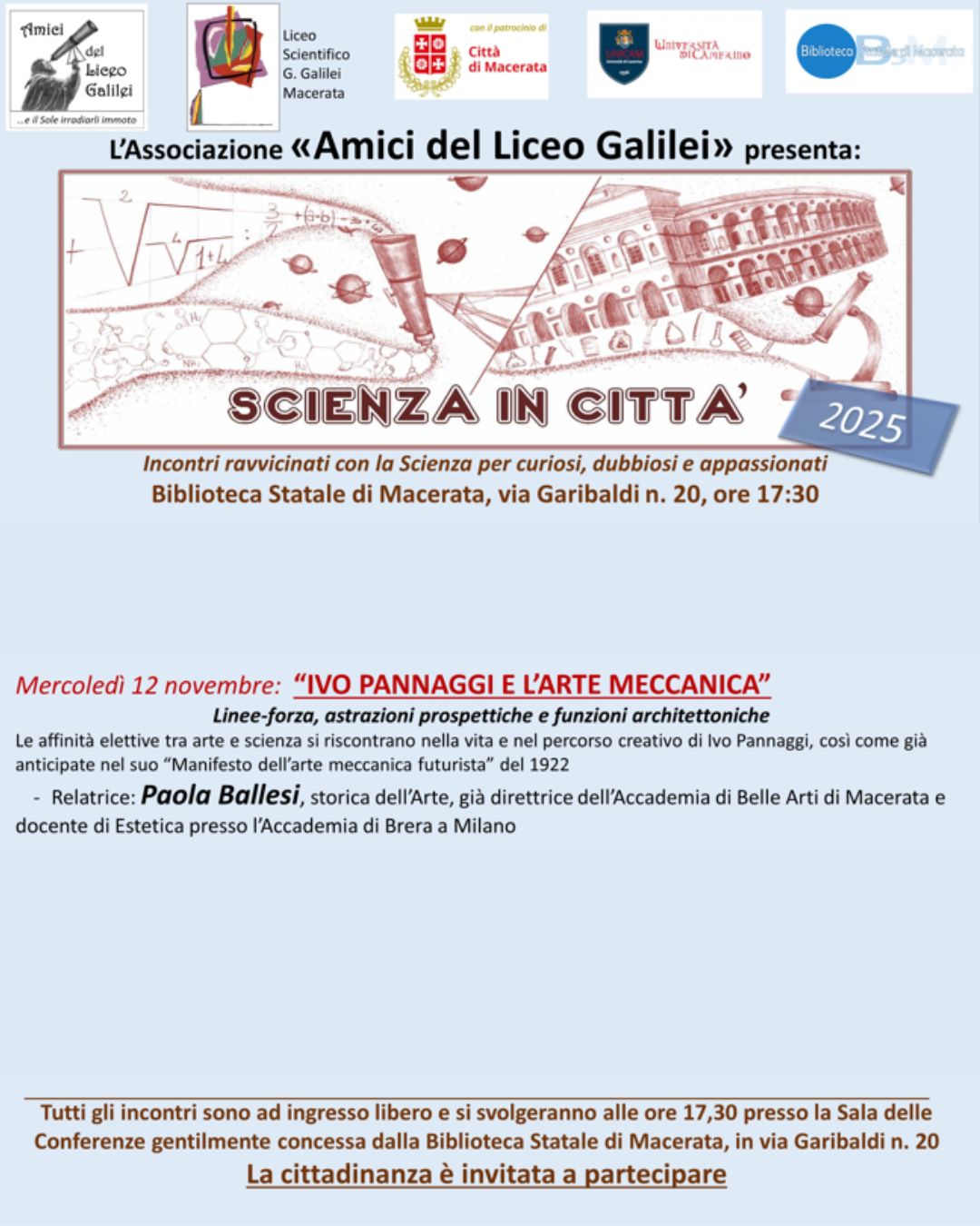Scienza in città - "IVO PANNAGGI E L'ARTE MECCANICA"