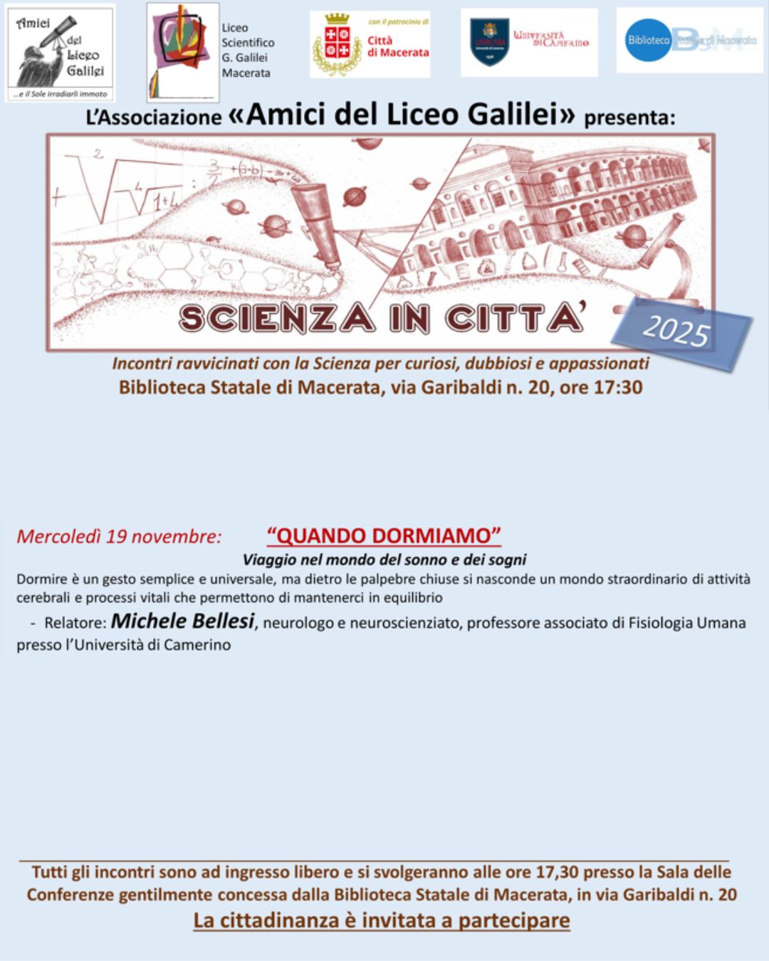 Scienza in città - "QUANDO DORMIAMO"