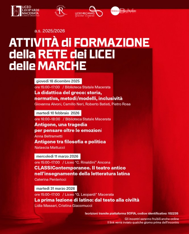 Incontro: “Antigone, una tragedia per pensare oltre le emozioni” e “Antigone tra filosofia e politica”.