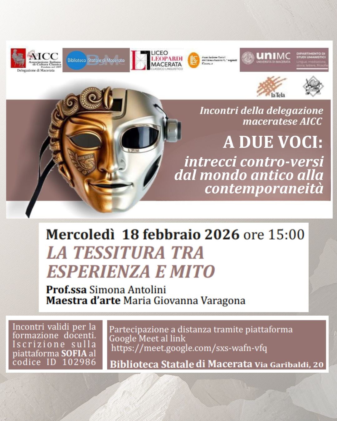 A due voci: intrecci contro-versi dal mondo antico alla contemporaneità