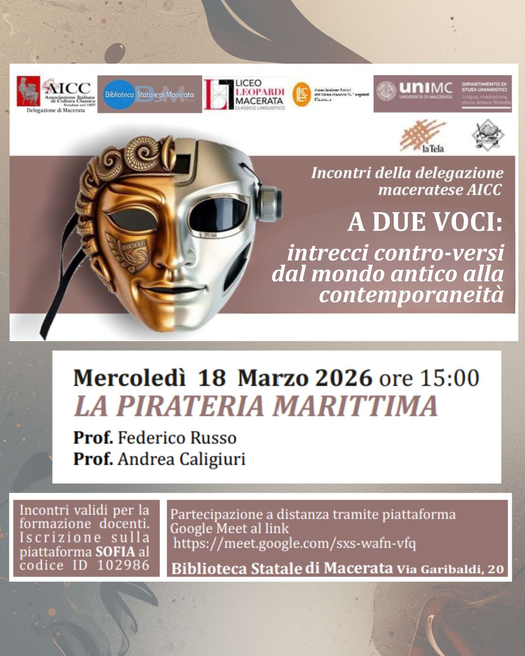 A due voci: incontri contro-versi dal mondo antico alla contemporaneità
