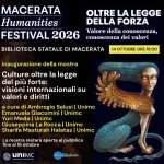 Macerata Humanities Festival 2026 - Culture oltre la legge del più forte: visioni internazionali su valori e diritti Cultures Beyond the Law of the Strongest